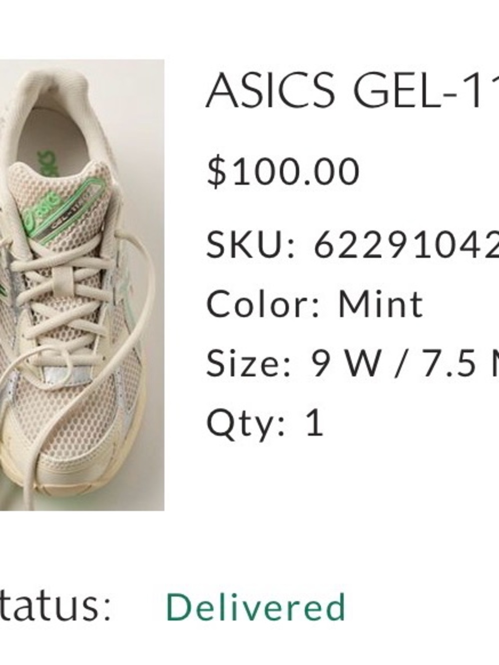 ASICS Sneakers in Mint & Cream Mesh